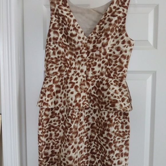 Love 21 Animal Print Peplum Dress Size Large. - Picture 4 of 8